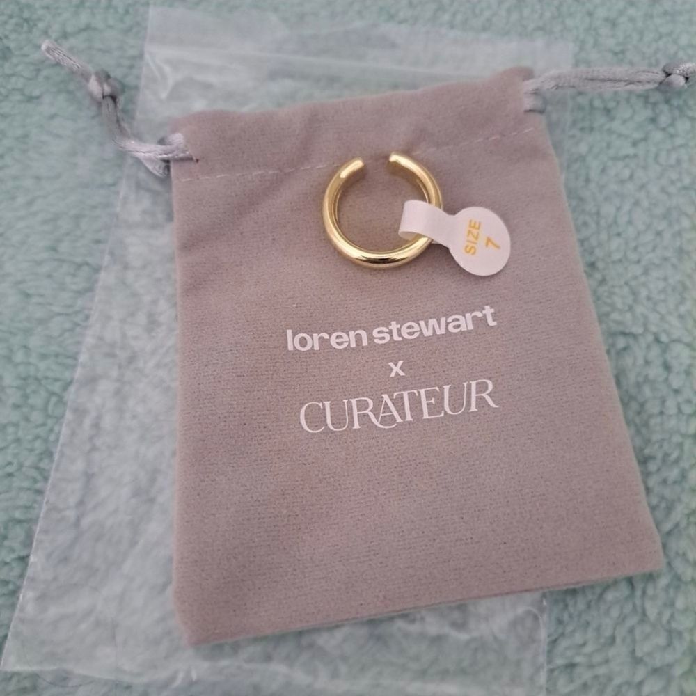 Loren Stewart 14k Gold Plated Open Band Ring Size 7